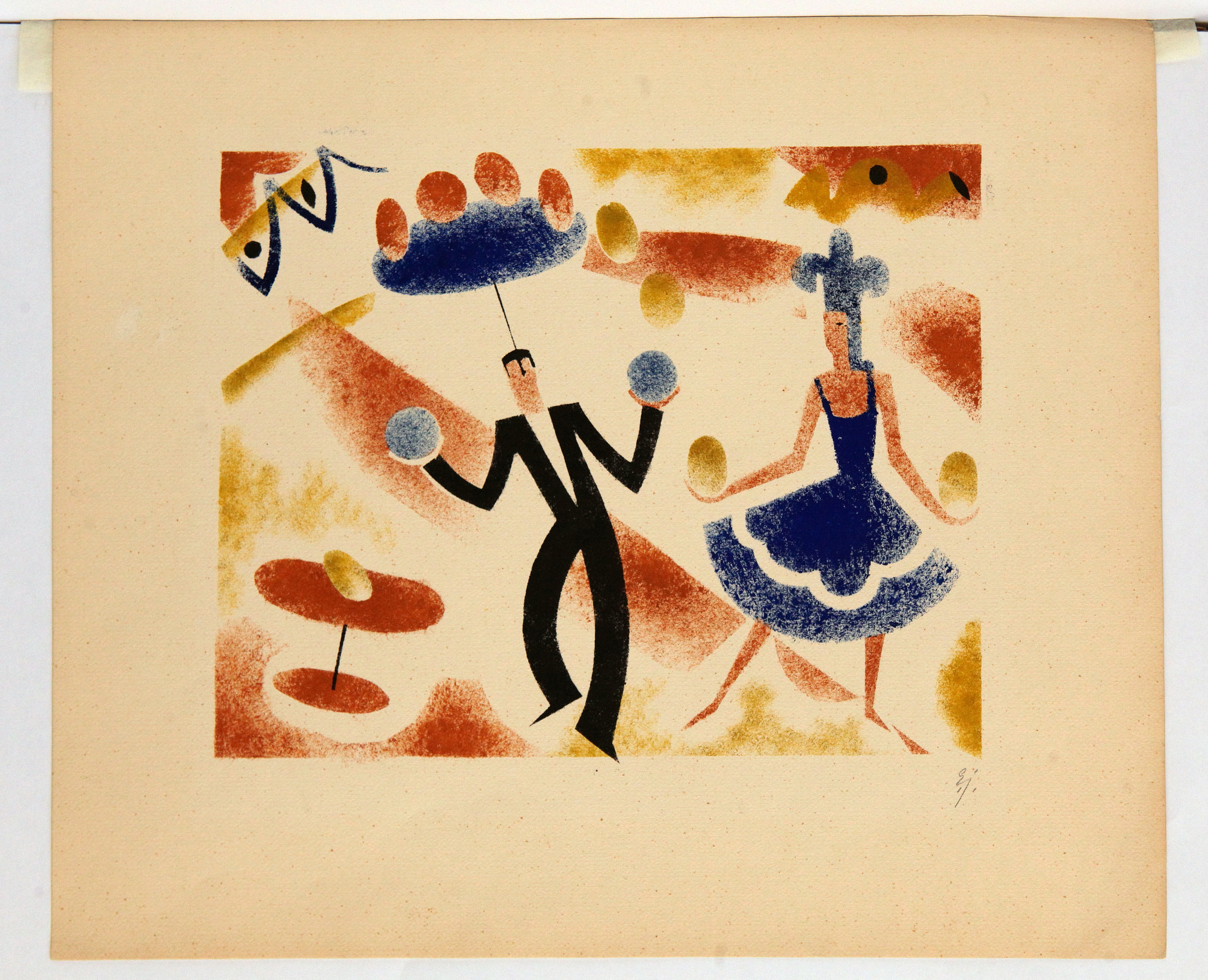 Elizabeth Ivanovsky (1910-2006). Din seria „Circus”, 1933. hârtie, stampă color, 20,7 X 26